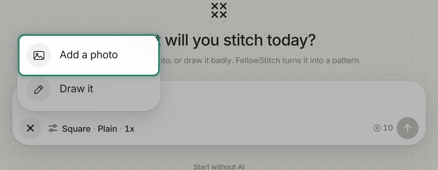 The plus menu open with a ring on Add a photo