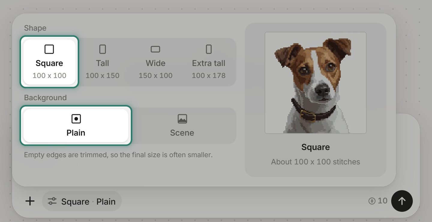 Settings open with rings on Square and Plain