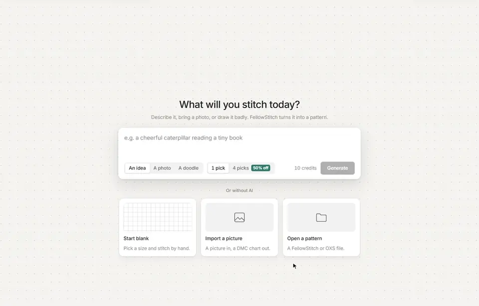 An idea is typed, and the pattern comes back and opens as a chart